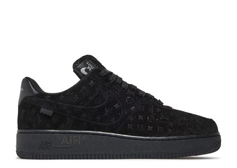 louis vuitton x air force 1 low 'triple black'|Louis Vuitton air force 1 shoes.